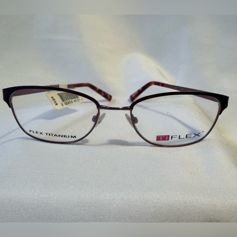 NWT TIFlex Titanium Women's Glasses in Deep Purple, FREE shipping